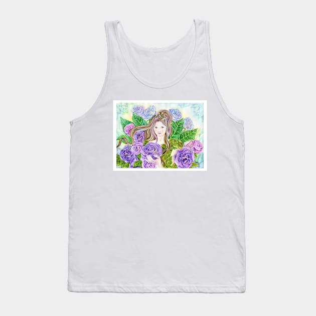 Lilac Mystique Rose Fairy Tank Top by cristinahansen